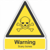 Enge botten parodie toxisch waarschuwingsteken sti sticker (Voorkant)