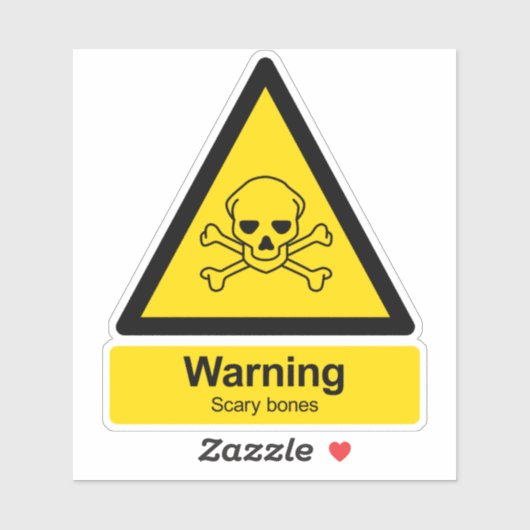 Enge botten parodie toxisch waarschuwingsteken sti sticker (Vel)