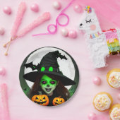 Enge boze heks Halloween feest Papieren Bordje (Feest)