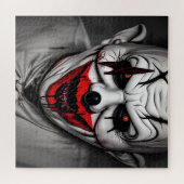 Enge boze lachende clown legpuzzel (Horizontaal)