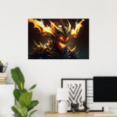 Enge brandende demon poster (Thuiskantoor)