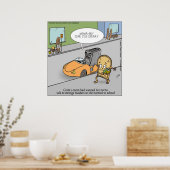 Enge Broodrooster Grappige Poster (Keuken)