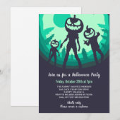 Enge Bumkin Zombies Halloween Party Kaart (Voorkant / Achterkant)