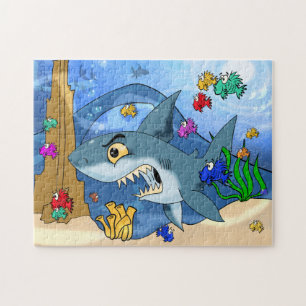 enge Cartoon haai Legpuzzel