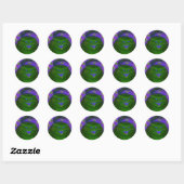 Enge Cat Groene ronde sticker (Vel)