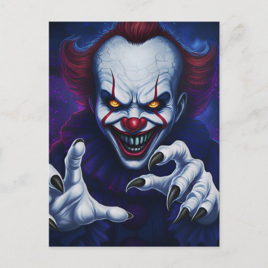 Enge Clown Ansichtkaart Briefkaart (Voorkant)