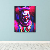 enge clown canvas afdruk (Insitu (Houten vloer))