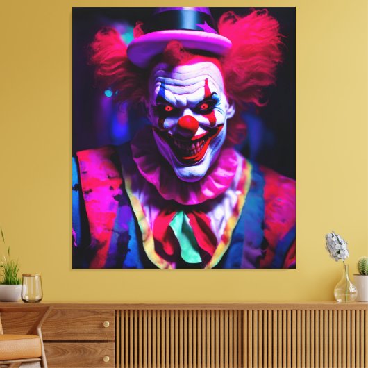 enge clown canvas afdruk (Insitu (Woonkamer))