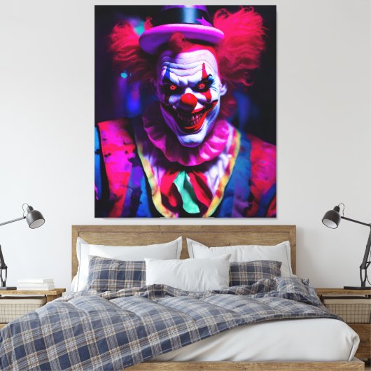 enge clown canvas afdruk (Insitu (Slaapkamer))