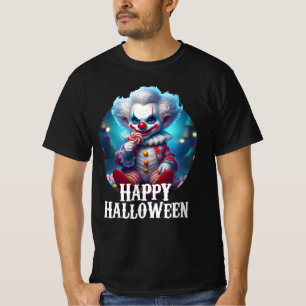 Enge Clown Gelukkig Halloween T-shirt