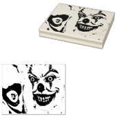 Enge Clown gezichten - Halloween kaart maken Rubberstempel (Gestempeld)