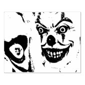 Enge Clown gezichten - Halloween kaart maken Rubberstempel (Afrduk)