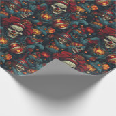 Enge clown griezelig geschenk wrap horror circus c cadeaupapier (Hoek)