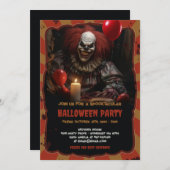 Enge Clown Halloween Feest Kermis Circus Horror Kaart (Voorkant / Achterkant)