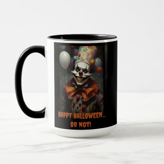 Enge clown Halloween Mok (Links)