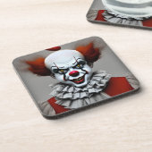 Enge Clown Horror Drink Onderzetter (Linkerzijde)