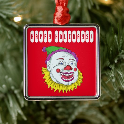 enge clown horror griezelig metalen ornament (Boom)