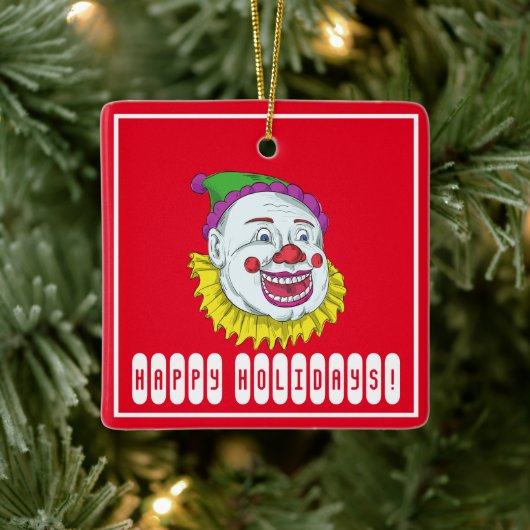 Enge Clown Horror Keramisch Ornament (Boom)