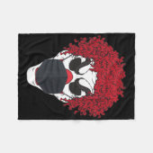 Enge clown met een gezichtsmasker Germophobe Hallo Fleece Deken (Voorkant (Horizontaal))