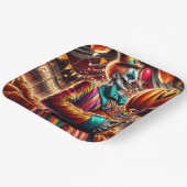 Enge Clown met Jack O' Lantern Halloween Papieren Bordje (Gebogen)