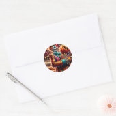 Enge Clown met Jack O' Lantern Halloween Ronde Sticker (Envelop)