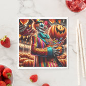 Enge Clown met Jack O' Lantern Halloween Servet (Insitu)