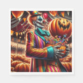 Enge Clown met Jack O' Lantern Halloween Servet (Voorkant)