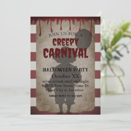 Enge Clown Shadow Creepy Carnaval Halloween Party Kaart
