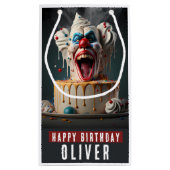 Enge clown thema verjaardag geschenk tas klein cadeauzakje (Achterkant)