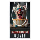Enge clown thema verjaardag geschenk tas klein cadeauzakje (Voorkant)