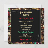 Enge Clown Zombie op Carnaval Halloween Kaart (Achterkant)