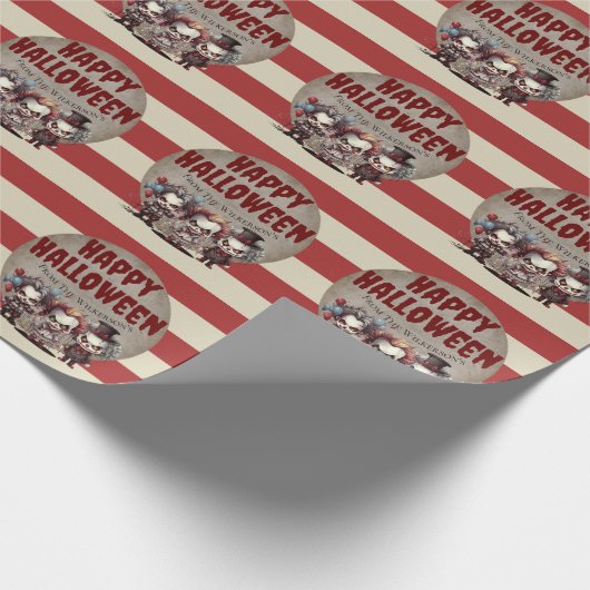 Enge Clowns Griezelig Halloween Carnaval Cadeaupapier (Hoek)