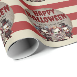 Enge Clowns Griezelig Halloween Carnaval Cadeaupapier