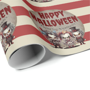 Enge Clowns Griezelig Halloween Carnaval Cadeaupapier