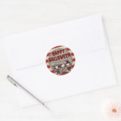 Enge Clowns Griezelig Halloween Carnaval Ronde Sticker (Envelop)