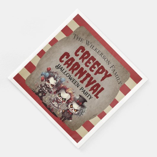 Enge Clowns Halloween Carnaval Party Servet (Hoek)