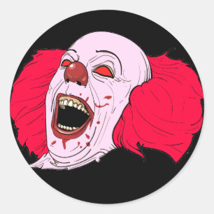 Enge clownspopjes stickers