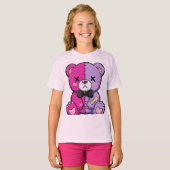 Enge Cute Gespleten Beer T-shirt (Voorkant volledig)