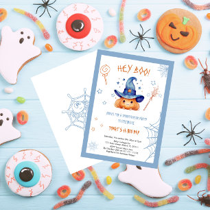 Enge Cute Halloween 5e verjaardagsuitnodiging voor Kaart
