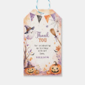 Enge Cute Halloween Verjaardagsfeestje Cadeaulabel (Voorkant)