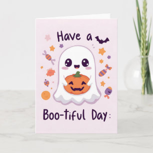 Enge Cute Halloween Wenskaart – Retro Neon A Kaart