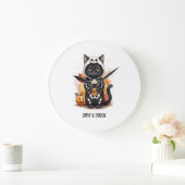 Enge Cute Kat Halloween Grote Klok (Huis)