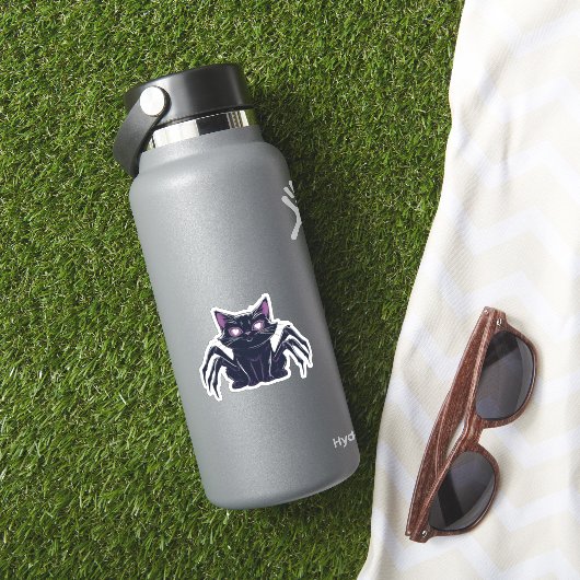 Enge Cute Kat � Spinnenpoten & Hart Ogen Classic Sticker (HydroFlask Insitu)