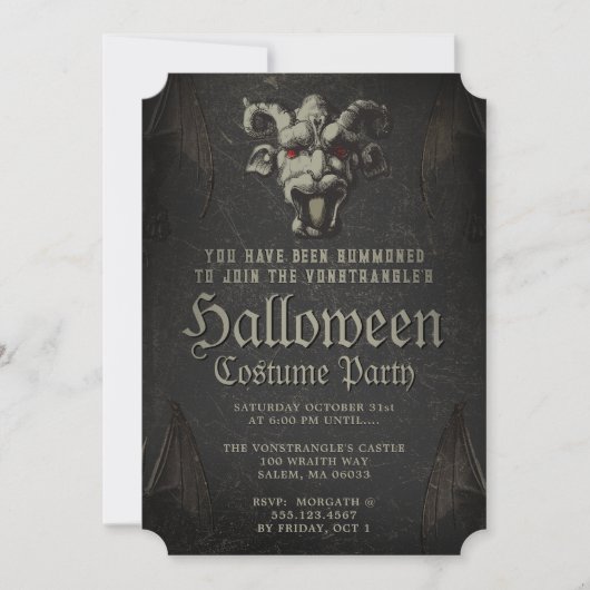 Enge Demon Monster Party Uitnodiging (Voorkant)