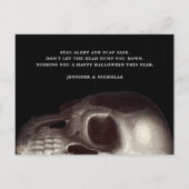 Enge Dode Schedel Gelukkig Halloween Ansichtkaart Briefkaart (Achterkant)