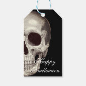 Enge Dode Schedel Gelukkig Halloween Feest Cadeaulabel (Voorkant)