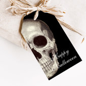 Enge Dode Schedel Gelukkig Halloween Feest Cadeaulabel