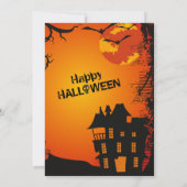 Enge donkere nacht Halloween Bat Party Kaart (Achterkant)