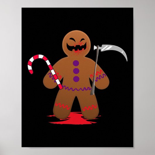 Enge dood peperkoek man voor Halloween Poster (Voorkant)