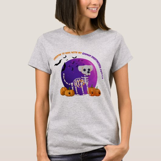 Enge Duitse Kortharige Pointer Halloween T-shirt (Voorkant)